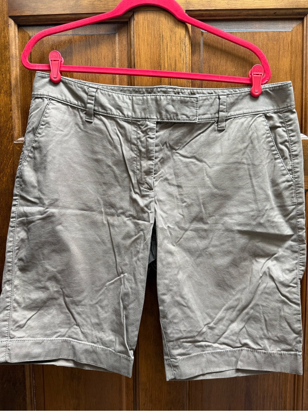 Ann Taylor Classic Cotton Bermuda Shorts in light brown